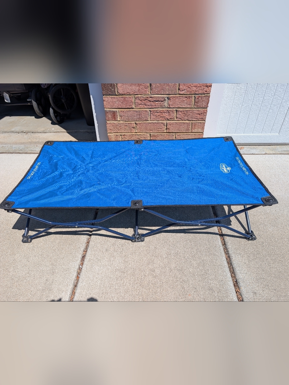 Blue Folding Toddler Cot